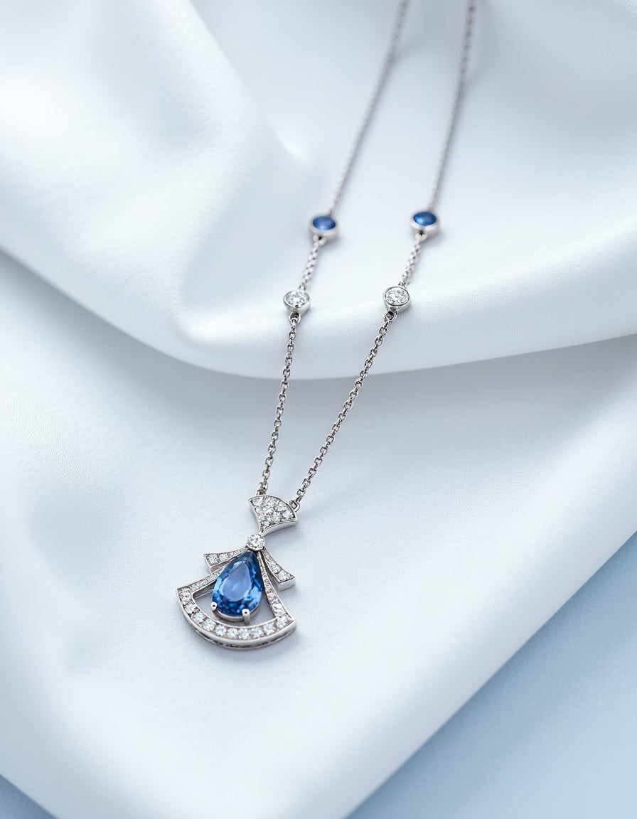 Romy Blue Sapphire Necklace | Sammen for en diabetesfri fremtid