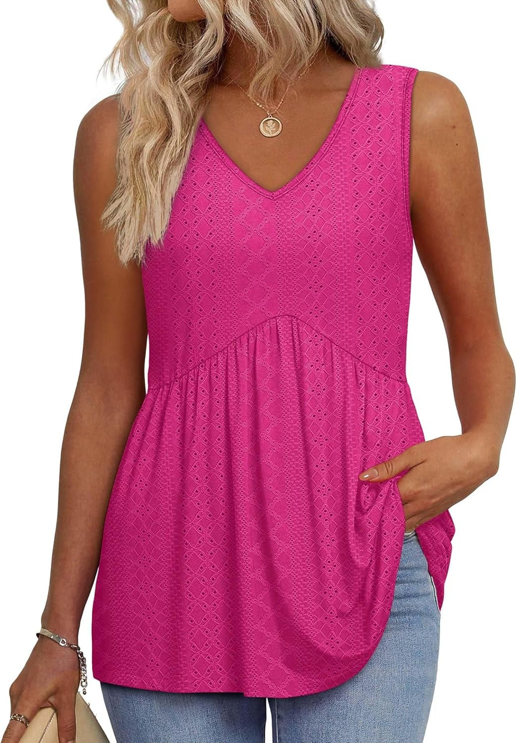Maya™ - Blomstret peplum-tank
