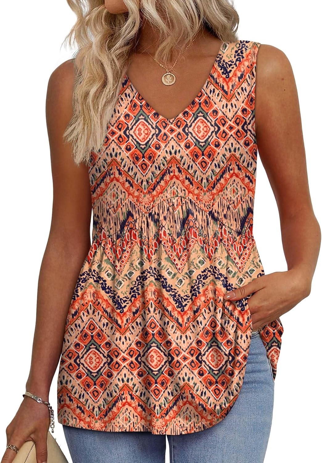 Maya™ - Blomstret peplum-tank