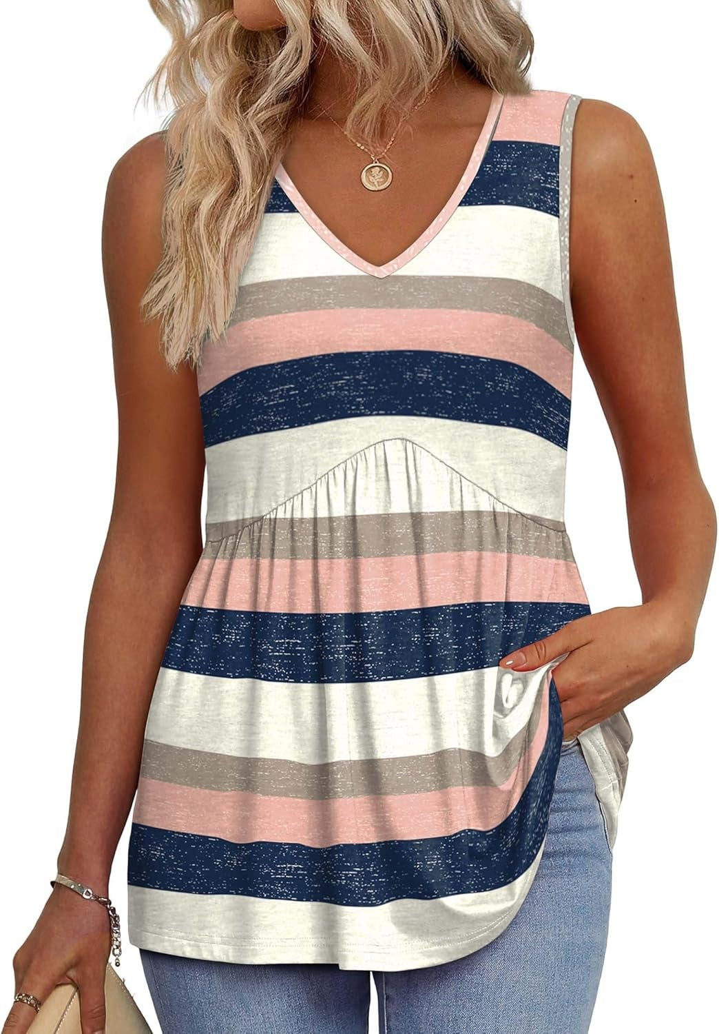 Maya™ - Blomstret peplum-tank