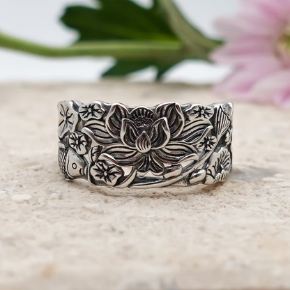 Symbolic Lotus Ring | Støtt brystkreft