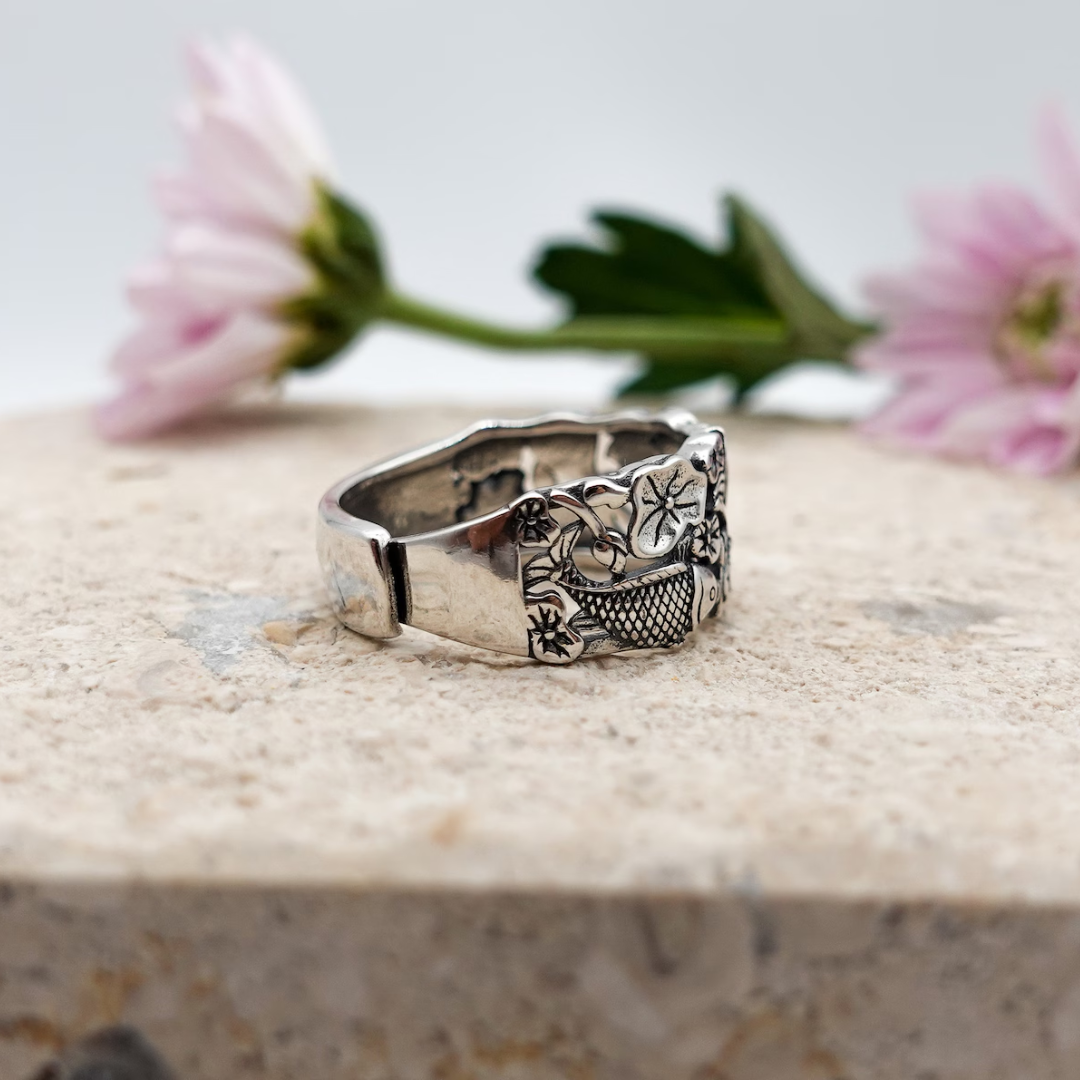 Symbolic Lotus Ring | Støtt brystkreft