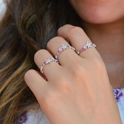 Floral Open Ring | Støtt brystkreft