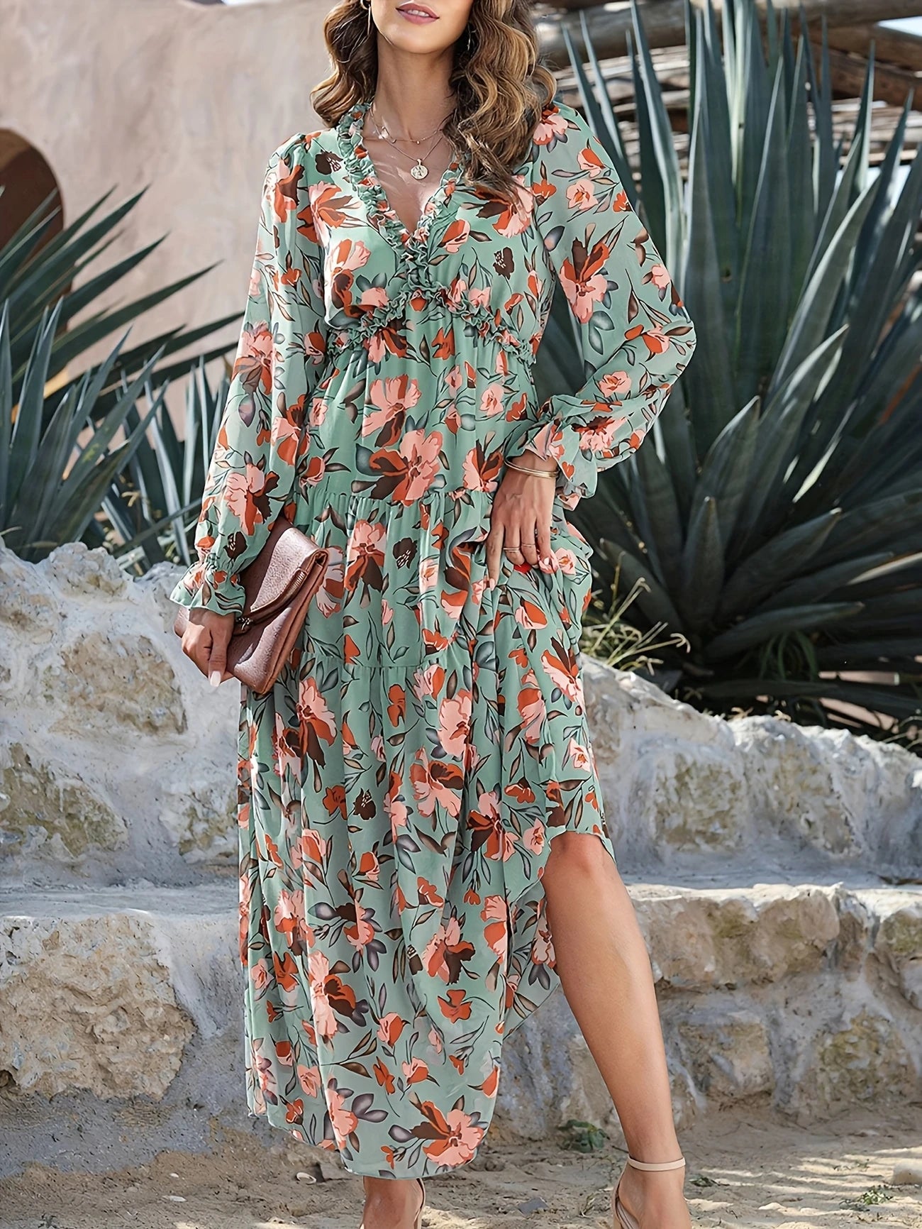 Maëlle™ - Elegant V-hals Maxi