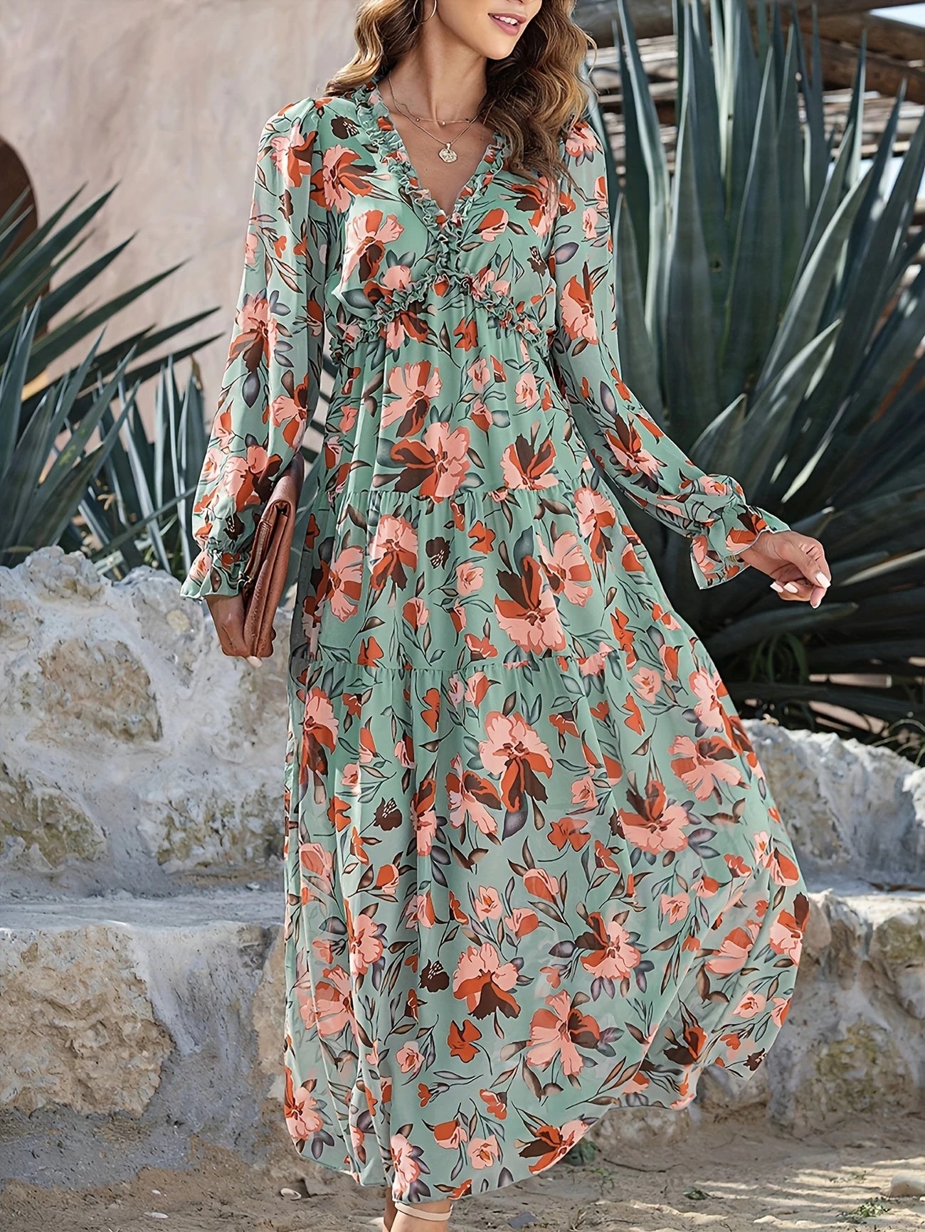 Maëlle™ - Elegant V-hals Maxi