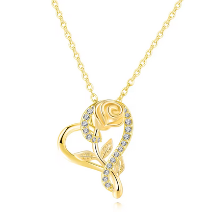Heart Rose Necklace | Støtt brystkreft