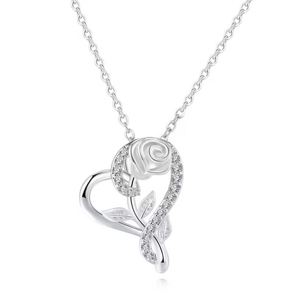 Heart Rose Necklace | Støtt brystkreft