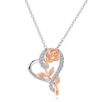 Sølv (Rosegold rose)