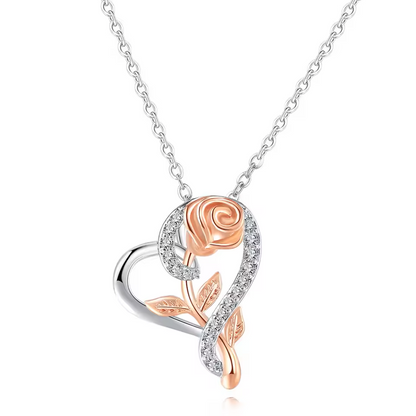 Heart Rose Necklace | Støtt brystkreft