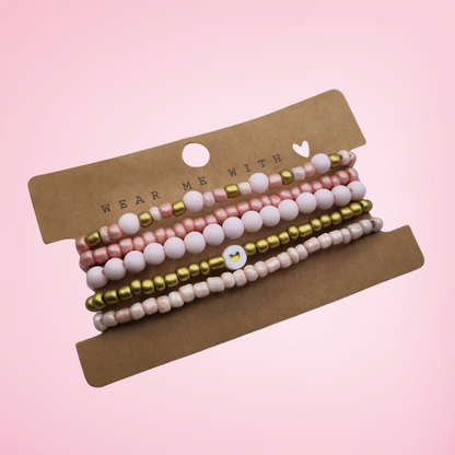 Halo Bracelet Set | Støtt brystkreft