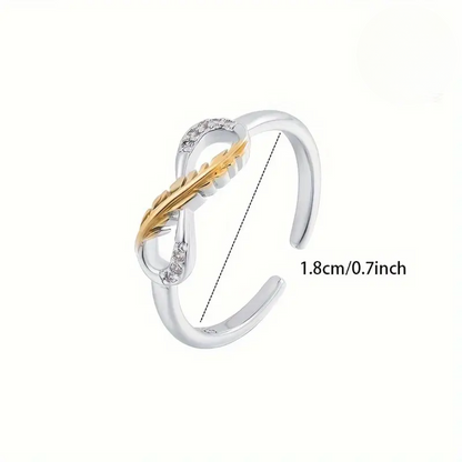 Infinity Feather Ring | Støtt brystkreft