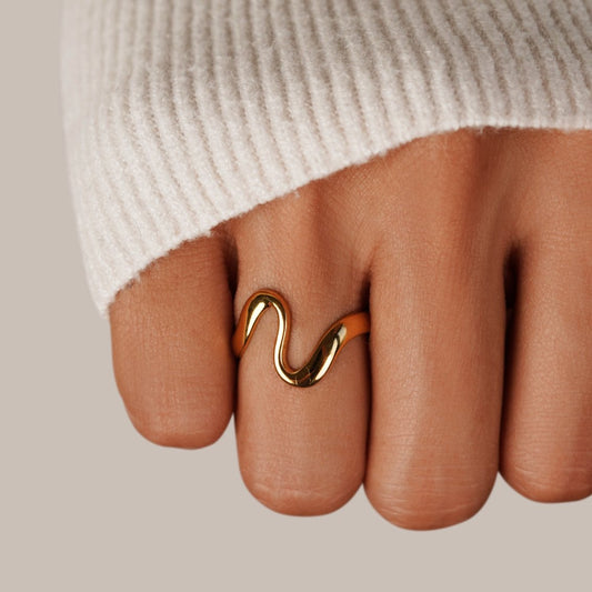 Wave Open Ring | Støtt brystkreft