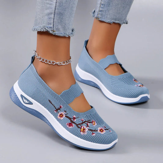 Nina™ - Behagelige, blomstrete sko