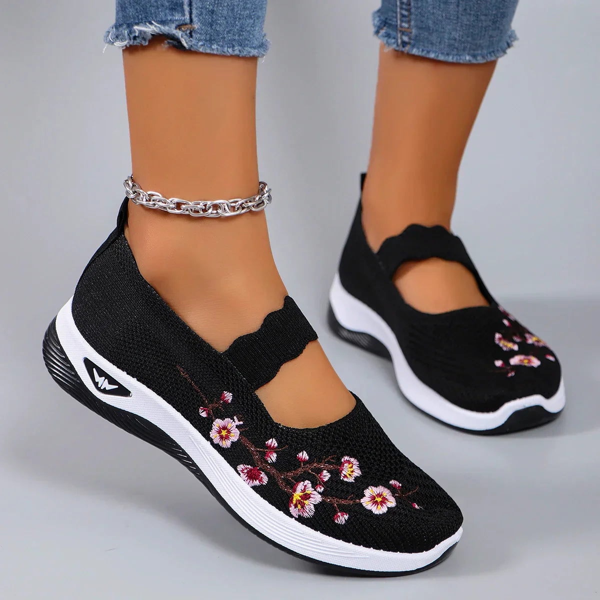 Nina™ - Behagelige, blomstrete sko