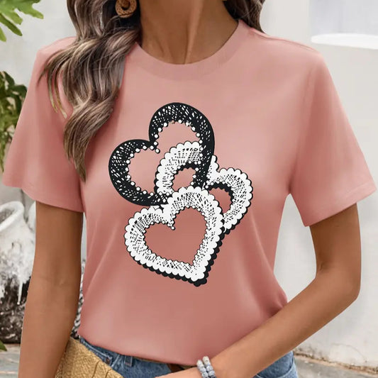 Triple Heart Shirt | Støtt brystkreft