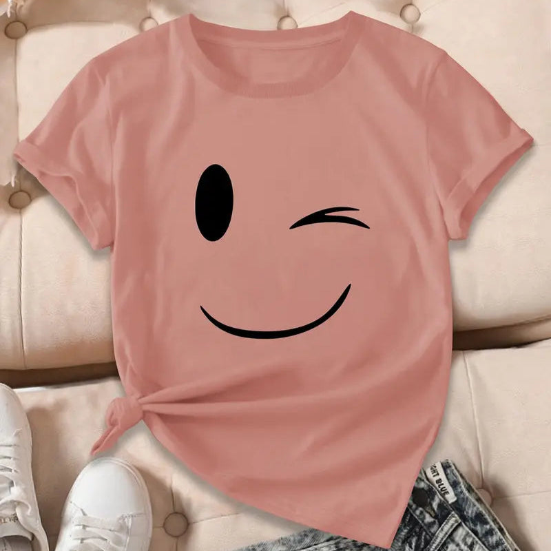 Smiley Wink Shirt | Støtte Brystkreft