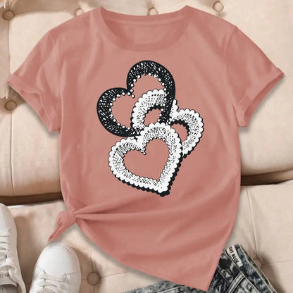 Triple Heart Shirt | Støtt brystkreft
