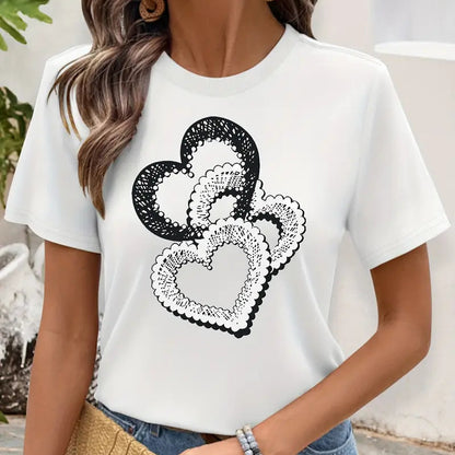Triple Heart Shirt | Støtt brystkreft
