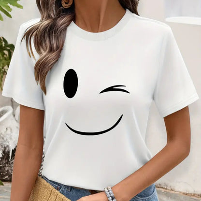 Smiley Wink Shirt | Støtte Brystkreft