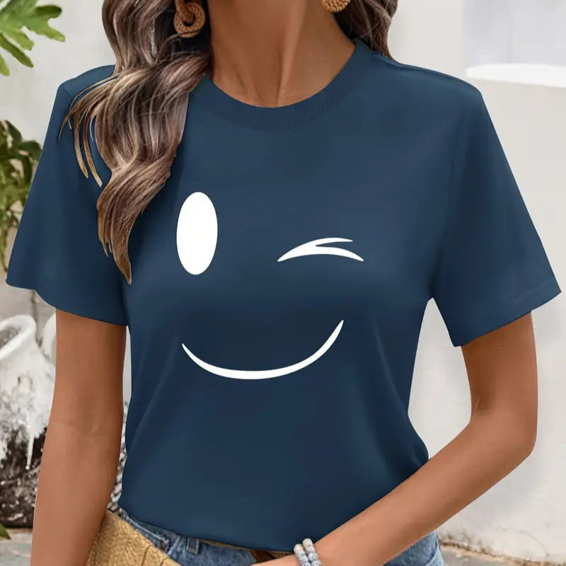 Smiley Wink Shirt | Støtte Brystkreft