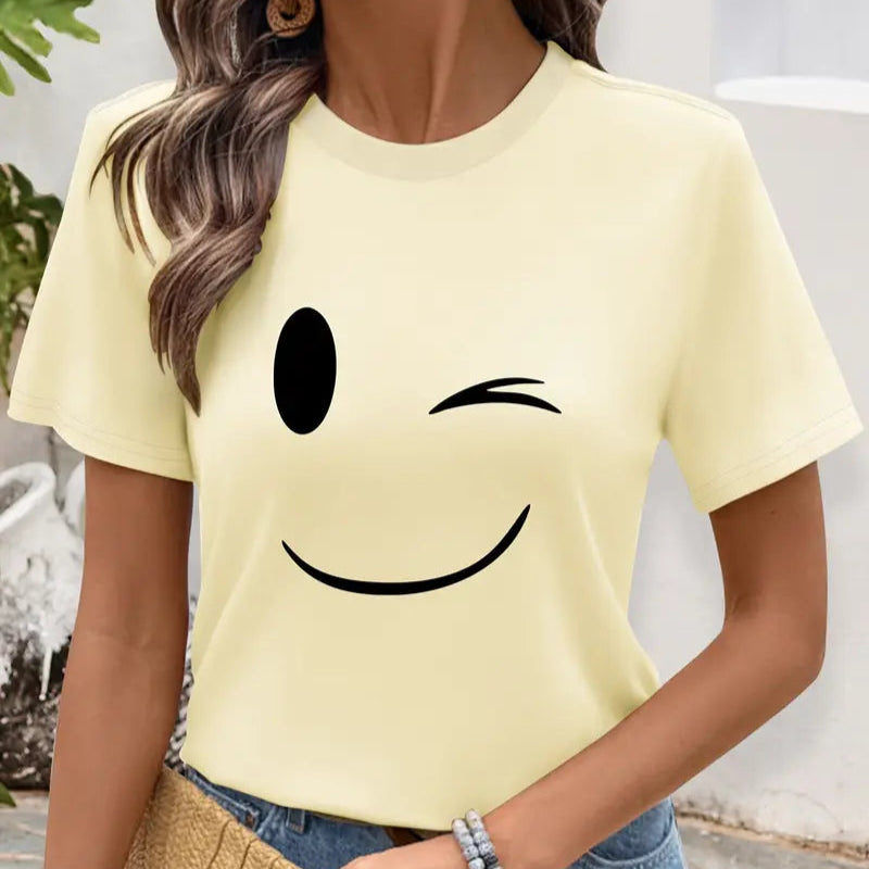 Smiley Wink Shirt | Støtte Brystkreft