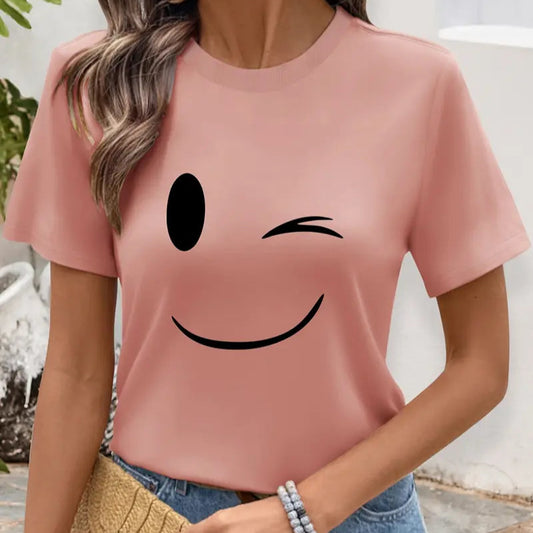 Smiley Wink Shirt | Støtte Brystkreft