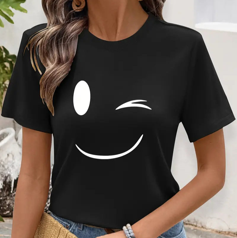 Smiley Wink Shirt | Støtte Brystkreft