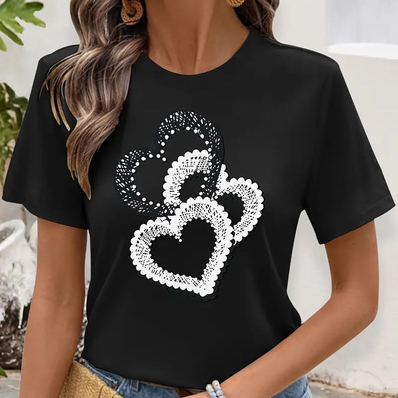 Triple Heart Shirt | Støtt brystkreft