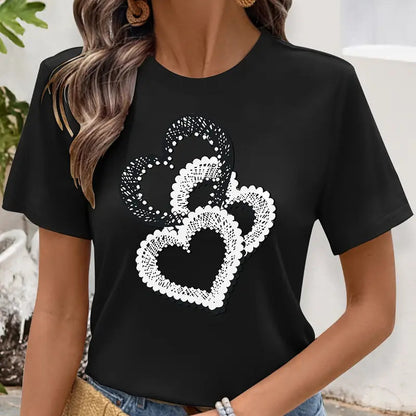 Triple Heart Shirt | Støtt brystkreft