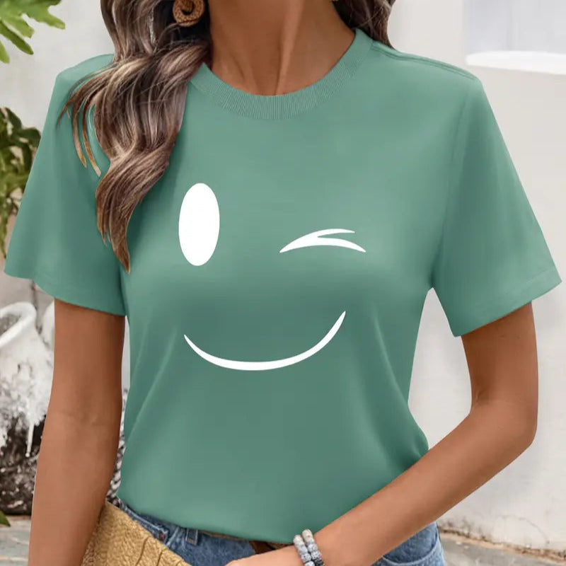 Smiley Wink Shirt | Støtte Brystkreft