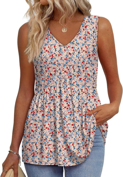 Maya™ - Blomstret peplum-tank