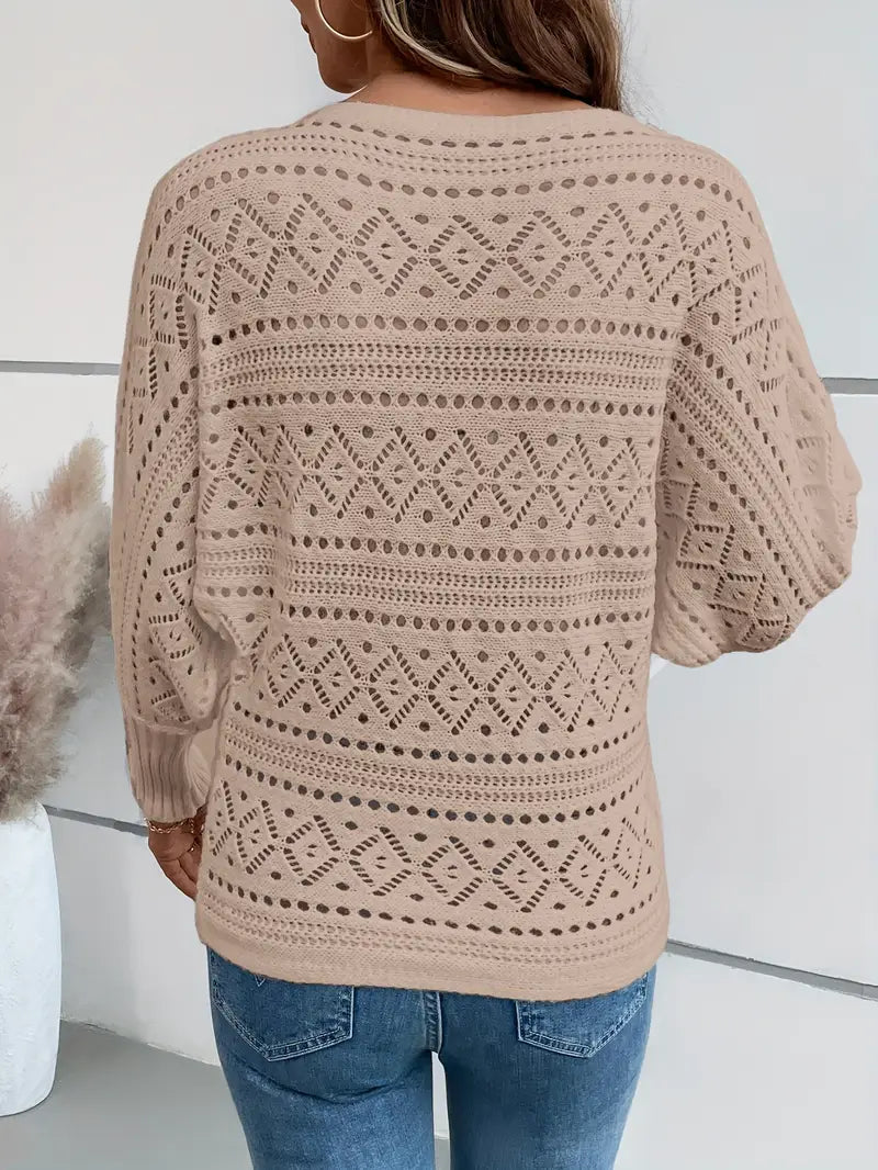 Chic Peek Knit Sweater | Støtt brystkreft