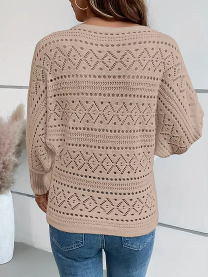 Chic Peek Knit Sweater | Støtt brystkreft