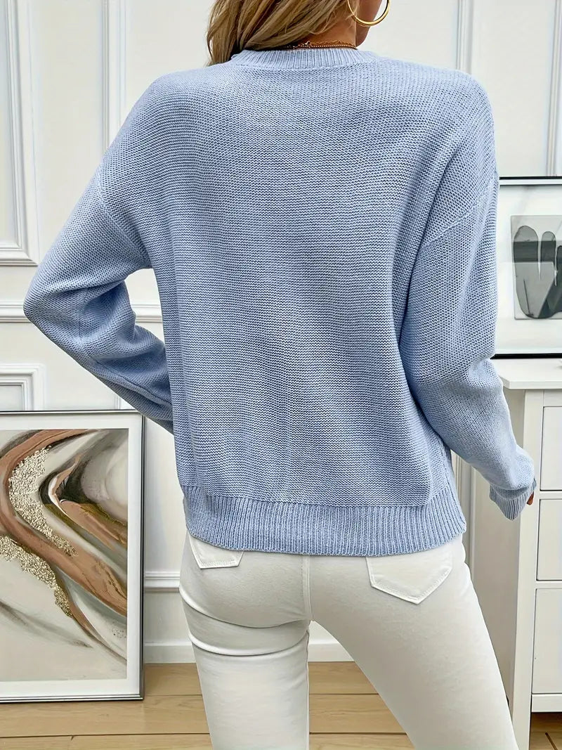 Harbor Weave Crew Sweater | Støtt brystkreft