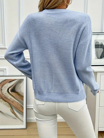 Harbor Weave Crew Sweater | Støtt brystkreft