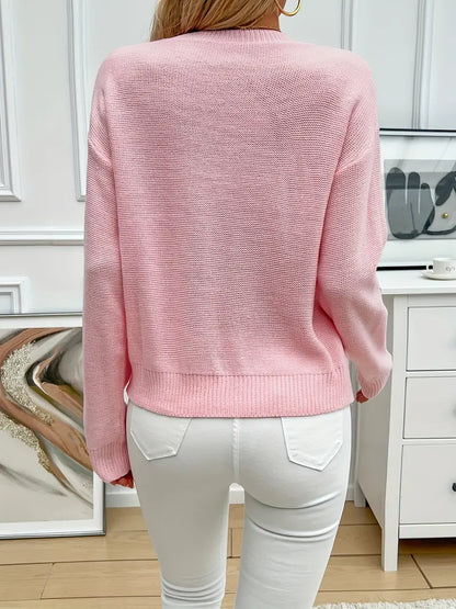 Harbor Weave Crew Sweater | Støtt brystkreft