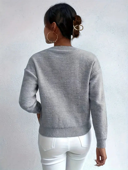 Harbor Weave Crew Sweater | Støtt brystkreft