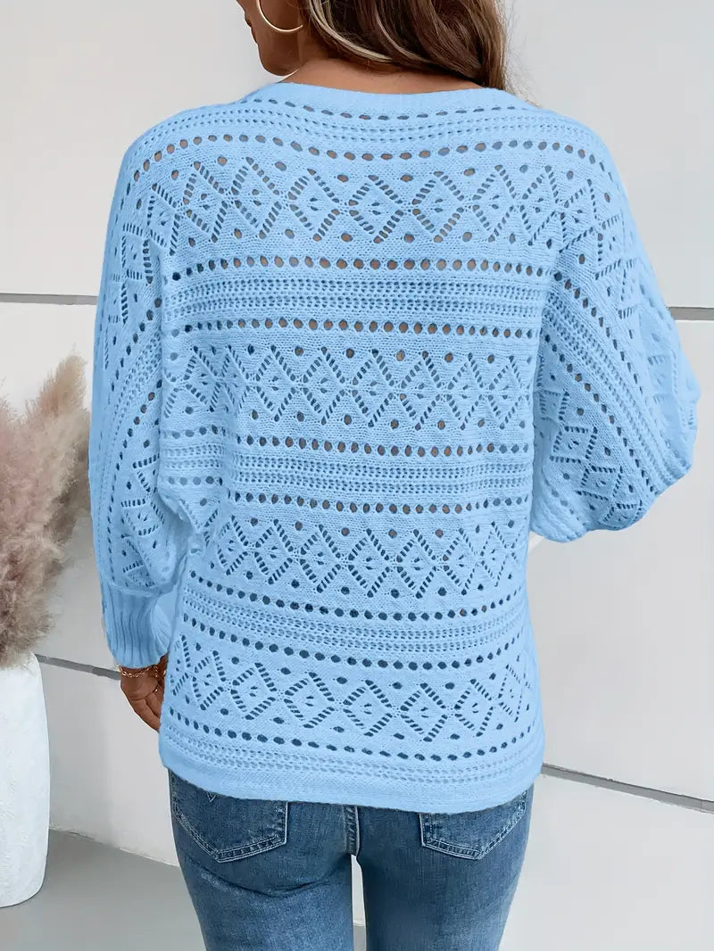 Chic Peek Knit Sweater | Støtt brystkreft