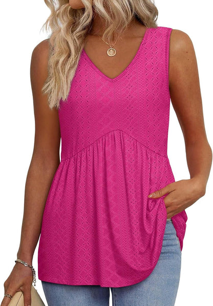 Maya™ - Blomstret peplum-tank