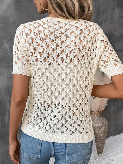 Lattice Luxe V-Neck Top | Støtt brystkreft