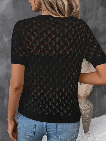 Lattice Luxe V-Neck Top | Støtt brystkreft