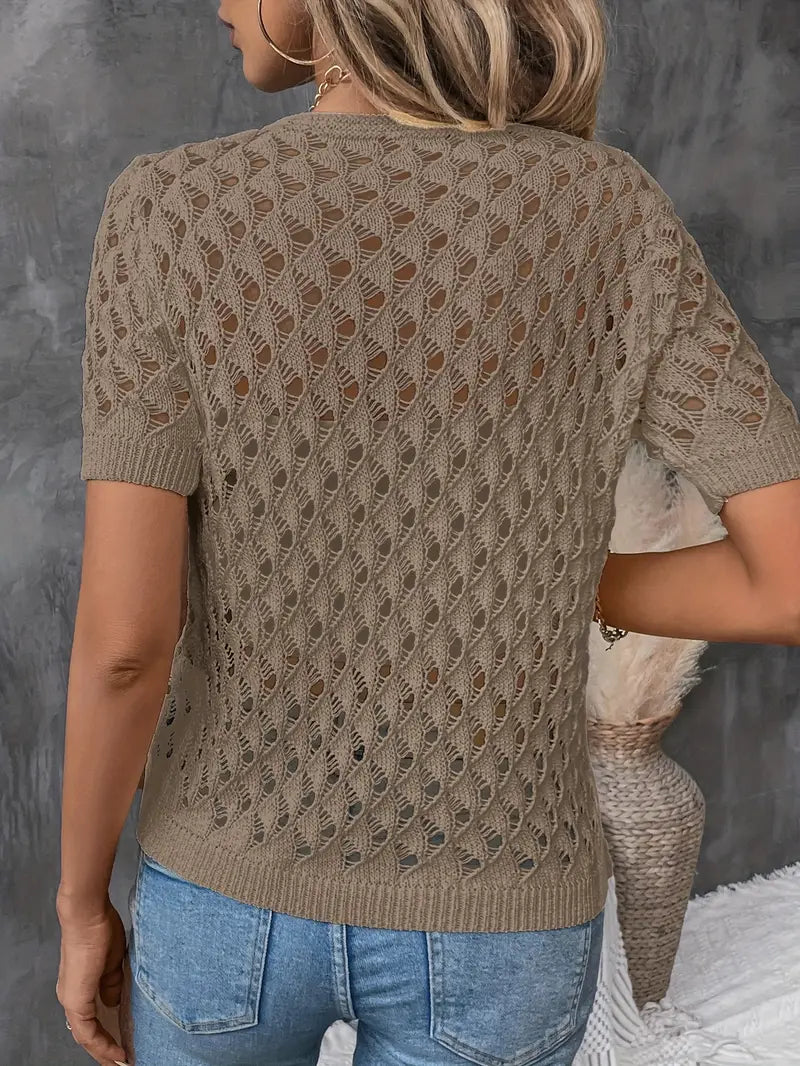 Lattice Luxe V-Neck Top | Støtt brystkreft