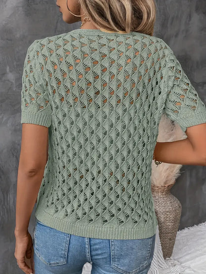Lattice Luxe V-Neck Top | Støtt brystkreft