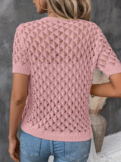 Lattice Luxe V-Neck Top | Støtt brystkreft
