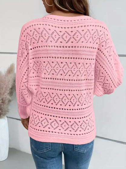 Chic Peek Knit Sweater | Støtt brystkreft