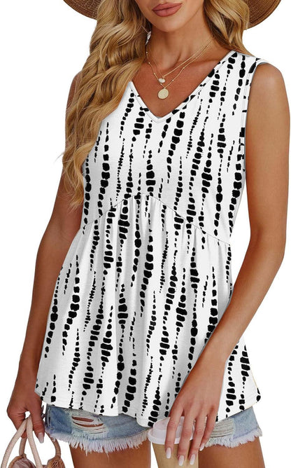Maya™ - Blomstret peplum-tank
