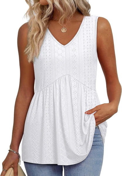 Maya™ - Blomstret peplum-tank