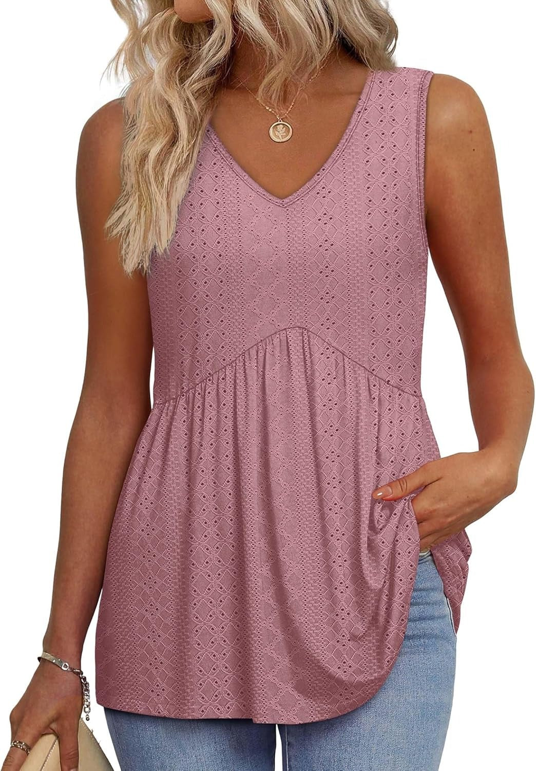 Maya™ - Blomstret peplum-tank
