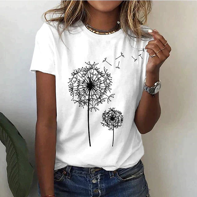 Dandelion Print Shirt | Støtt brystkreft
