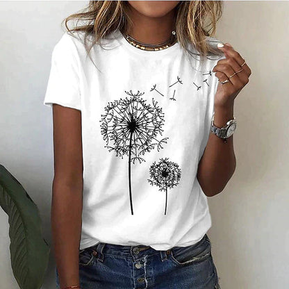 Dandelion Print Shirt | Støtt brystkreft